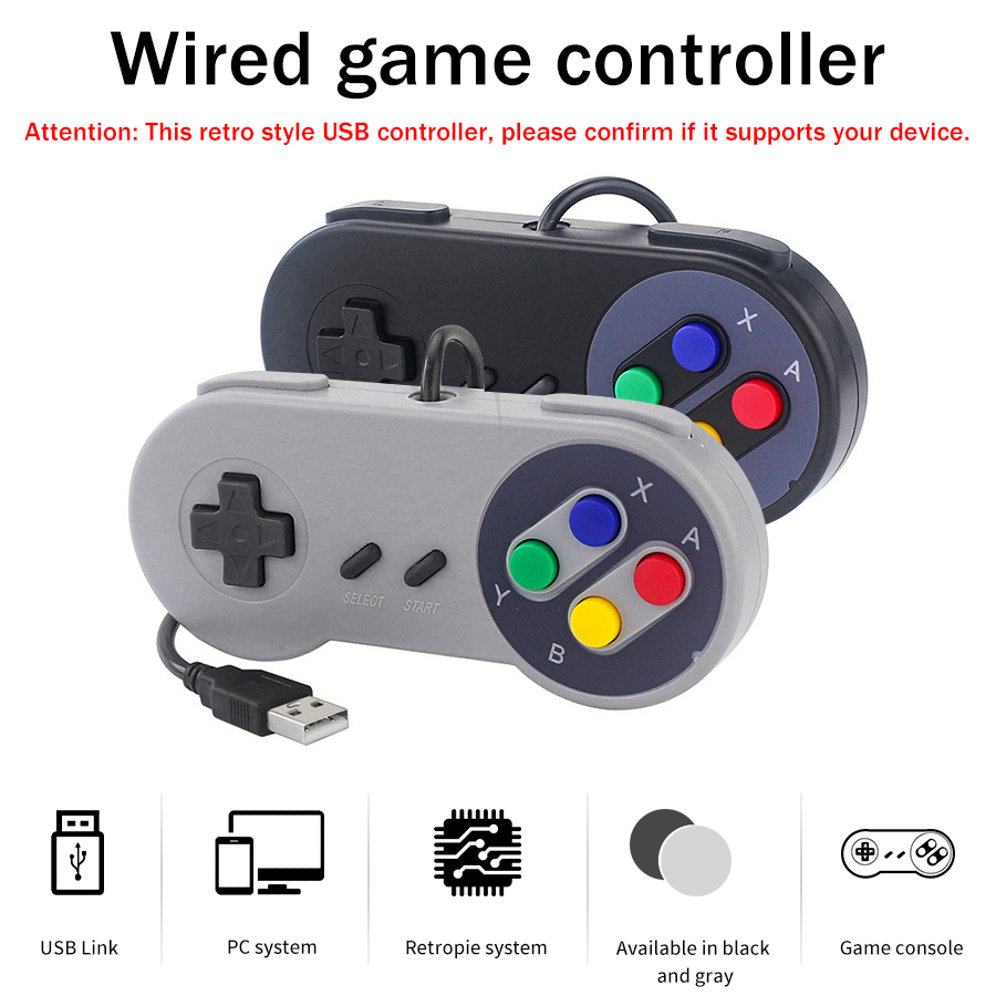 Raspberry Pi Retropie - 1-2 Buah Gamepad Retro Pengontrol USB