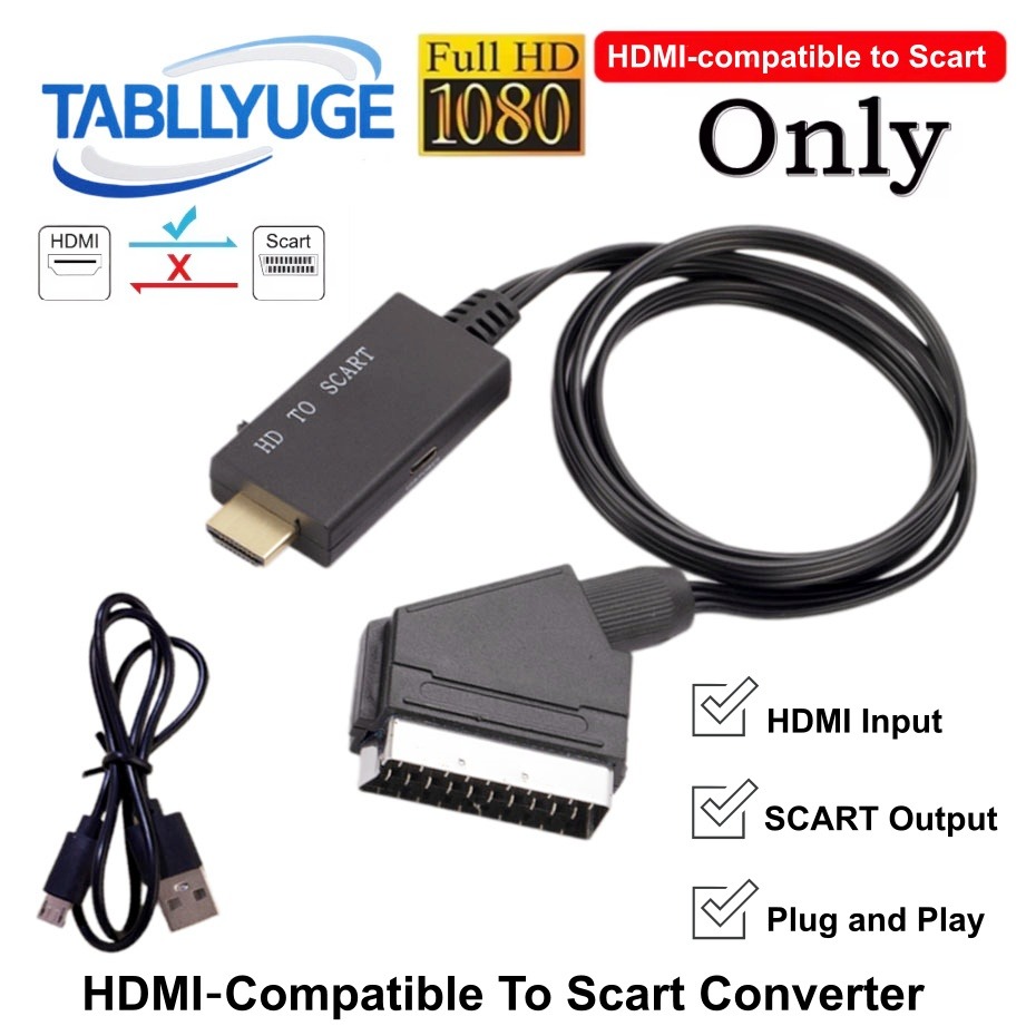 Scart To Hdmi - Kabel Konverter HDMI ke SCART, Adaptor