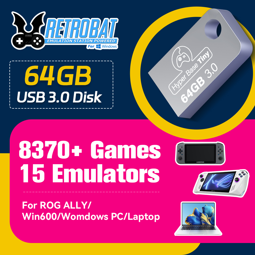 Retro Gaming Theme - JMachen 64GB Hard Disk Game Portabel