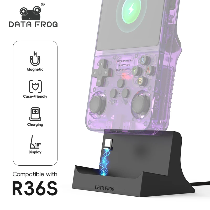 Retro Gaming Download - Dok Pengisi Daya Data Frog R36S,