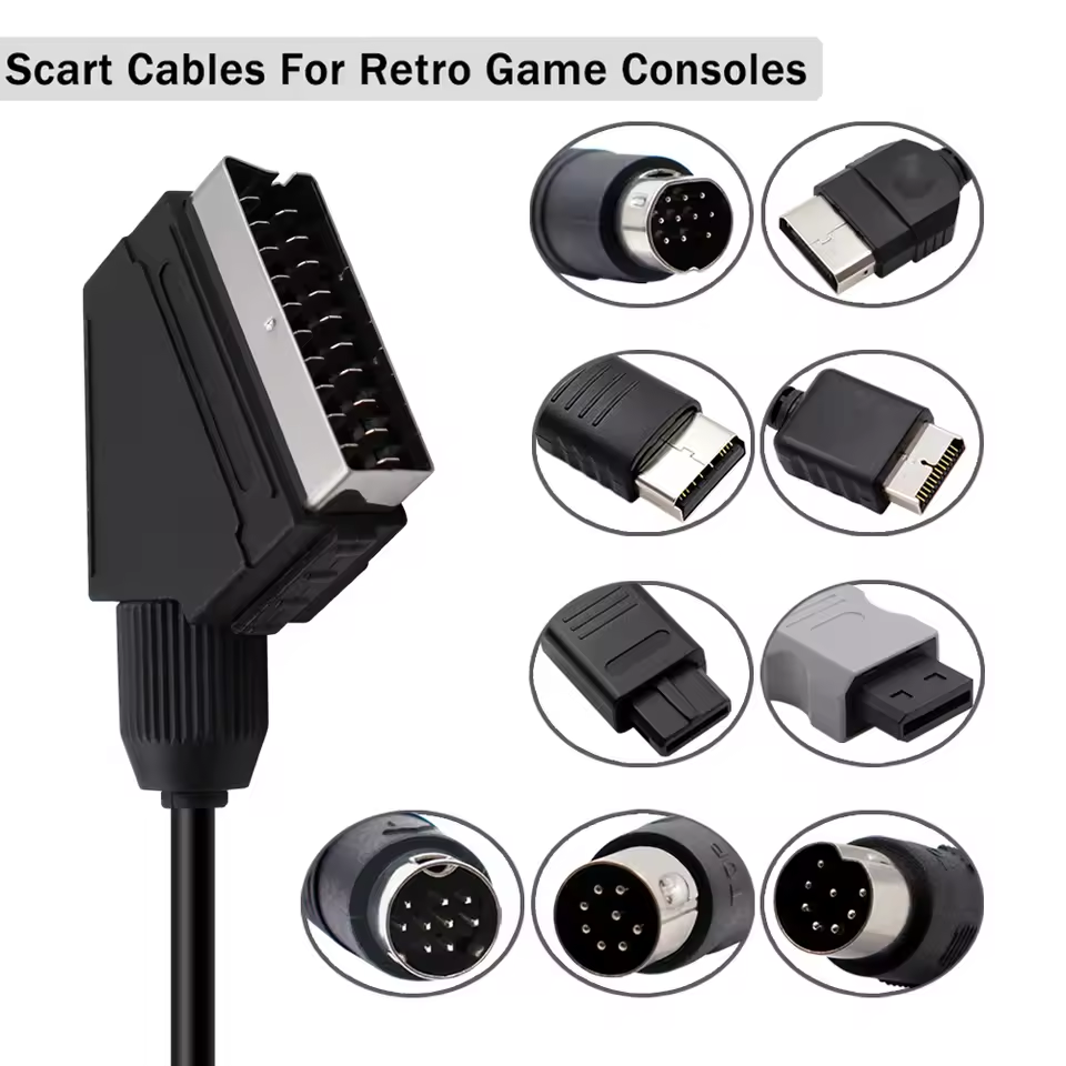Retro Gaming Cables - Kabel Scart RGB untuk SEGA Dreamcast