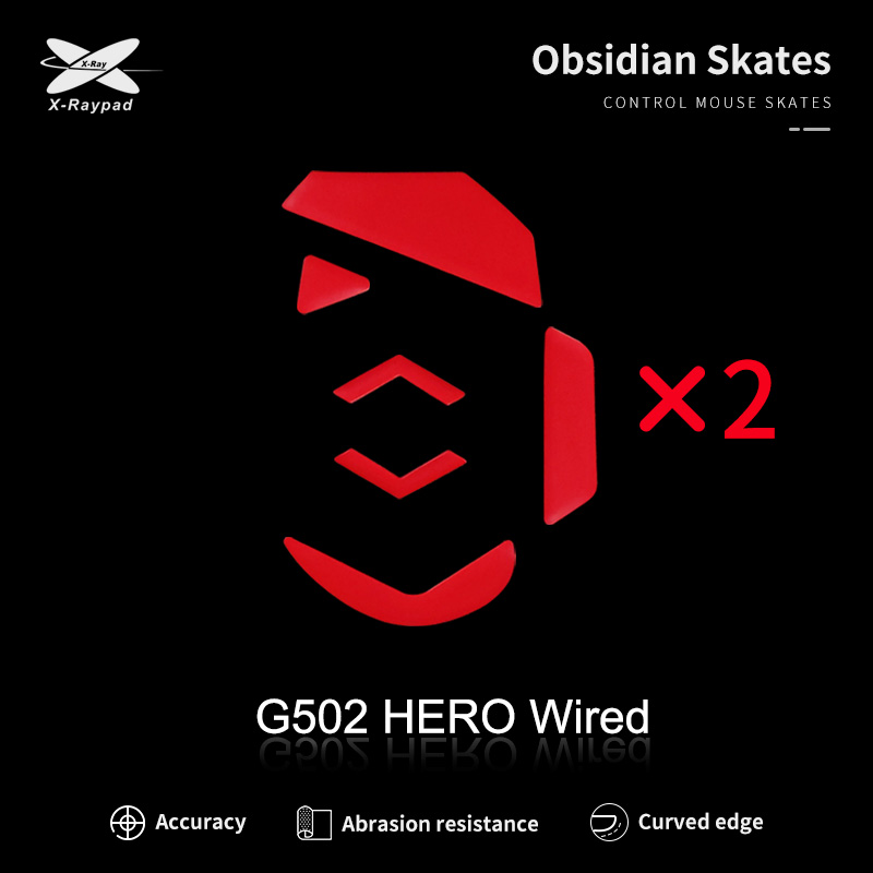 Logitech Mouse G502 - X-Raypad Obsidian Control Mouse Skates untuk