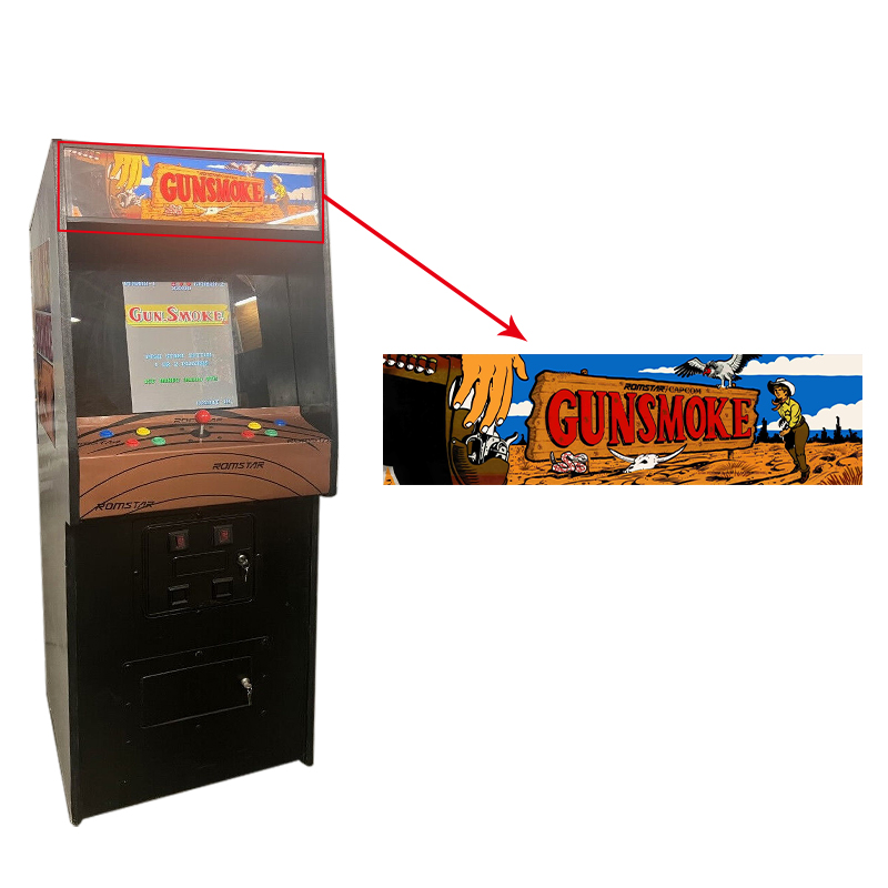 Retro Gaming Cabinet - Kabinet Arcade karya seni stiker judul