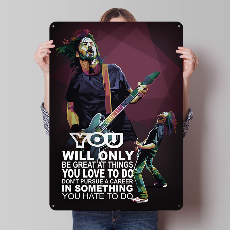 Retro Gaming At - Poster Kaleng Kutipan Rockstar, Seni Dinding