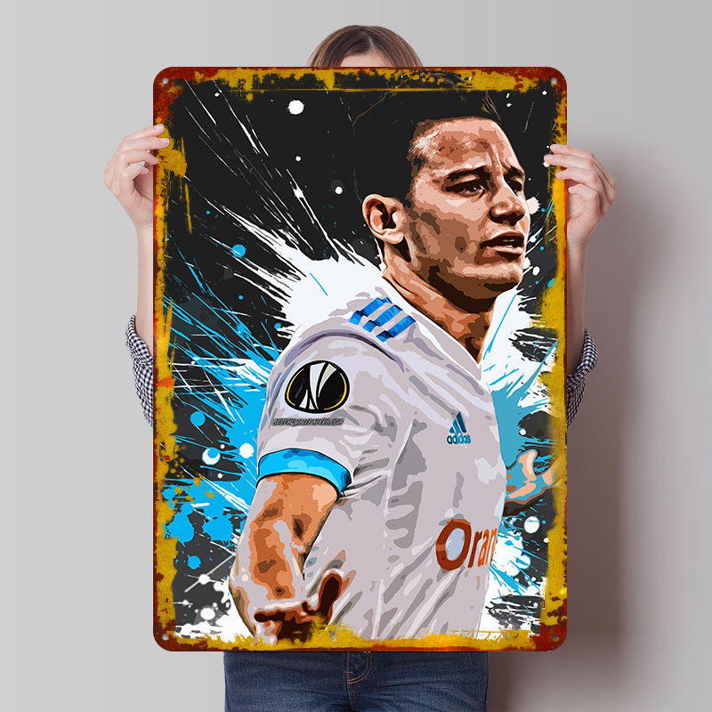 Retro Gaming At - Poster Logam Lukisan Florian Thauvin Seni