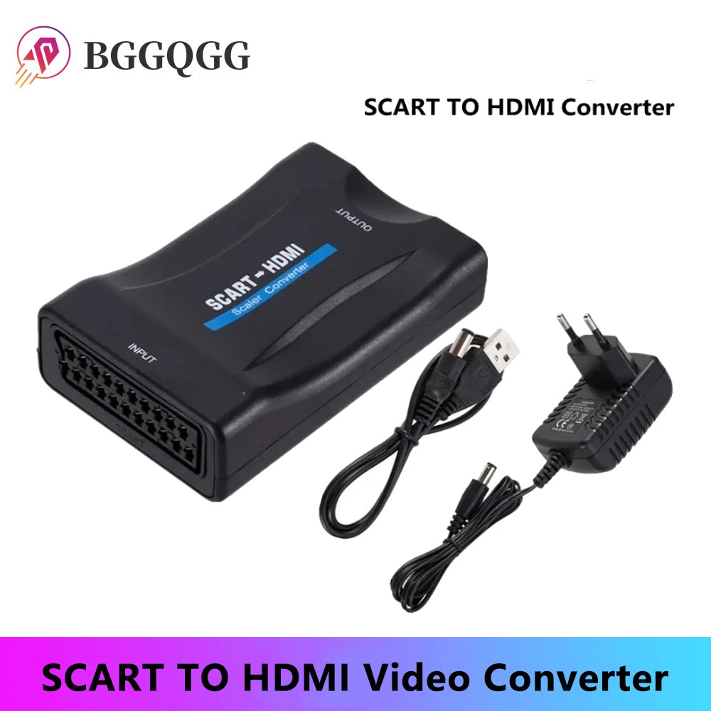 Scart To Hdmi - BGGQGG 1080P SCART ke HDMI, adaptor