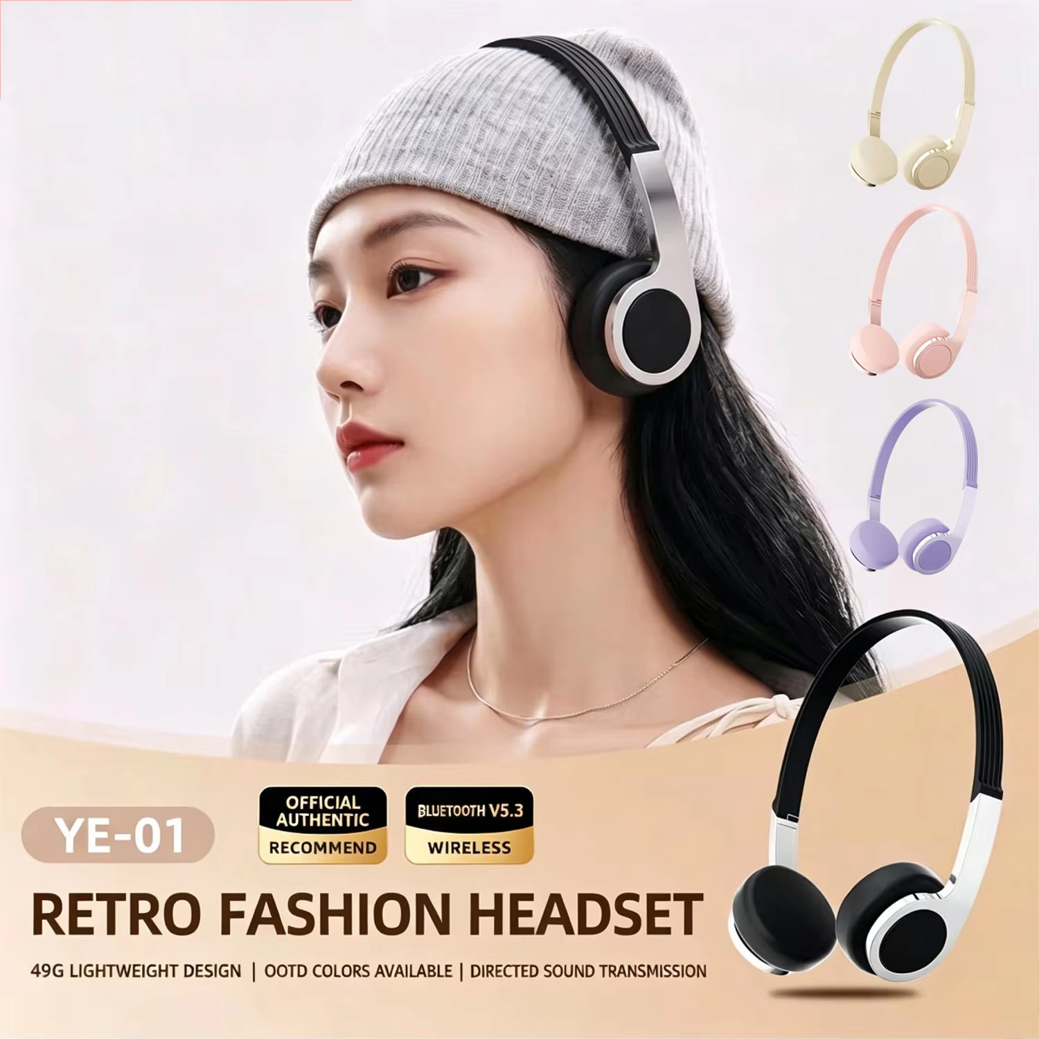 Retro Gaming Cables - Headphone Bluetooth Over-Ear Retro Kompak Baru,