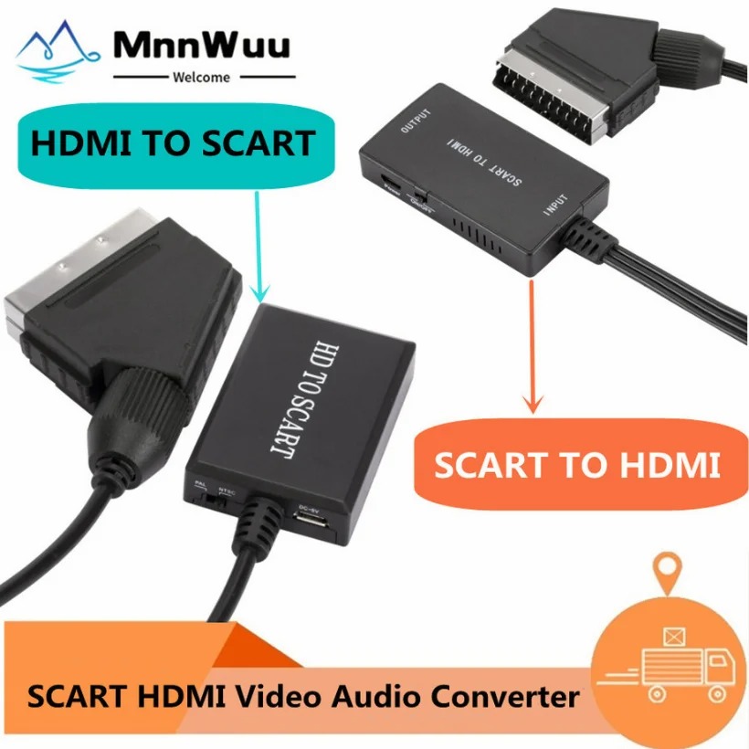 Konverter Audio Video HDMI-Kom - Scart To Hdmi ulasan dan harga