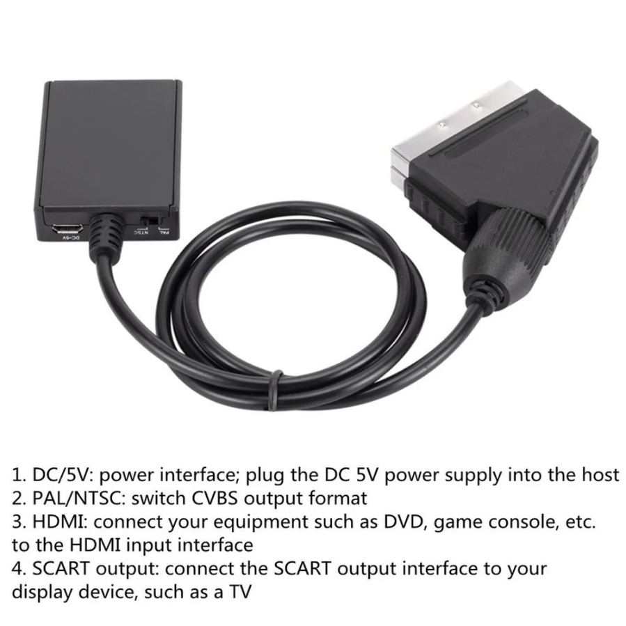 HDMI-Kompatibel dengan Konvert - Scart To Hdmi ulasan dan harga