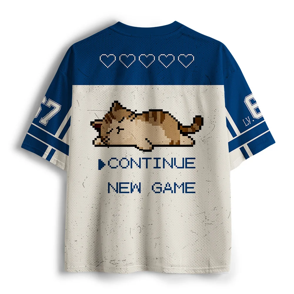 Kaos Jersey Kucing Gamer Lucu  - Retro Gaming Jersey ulasan dan harga