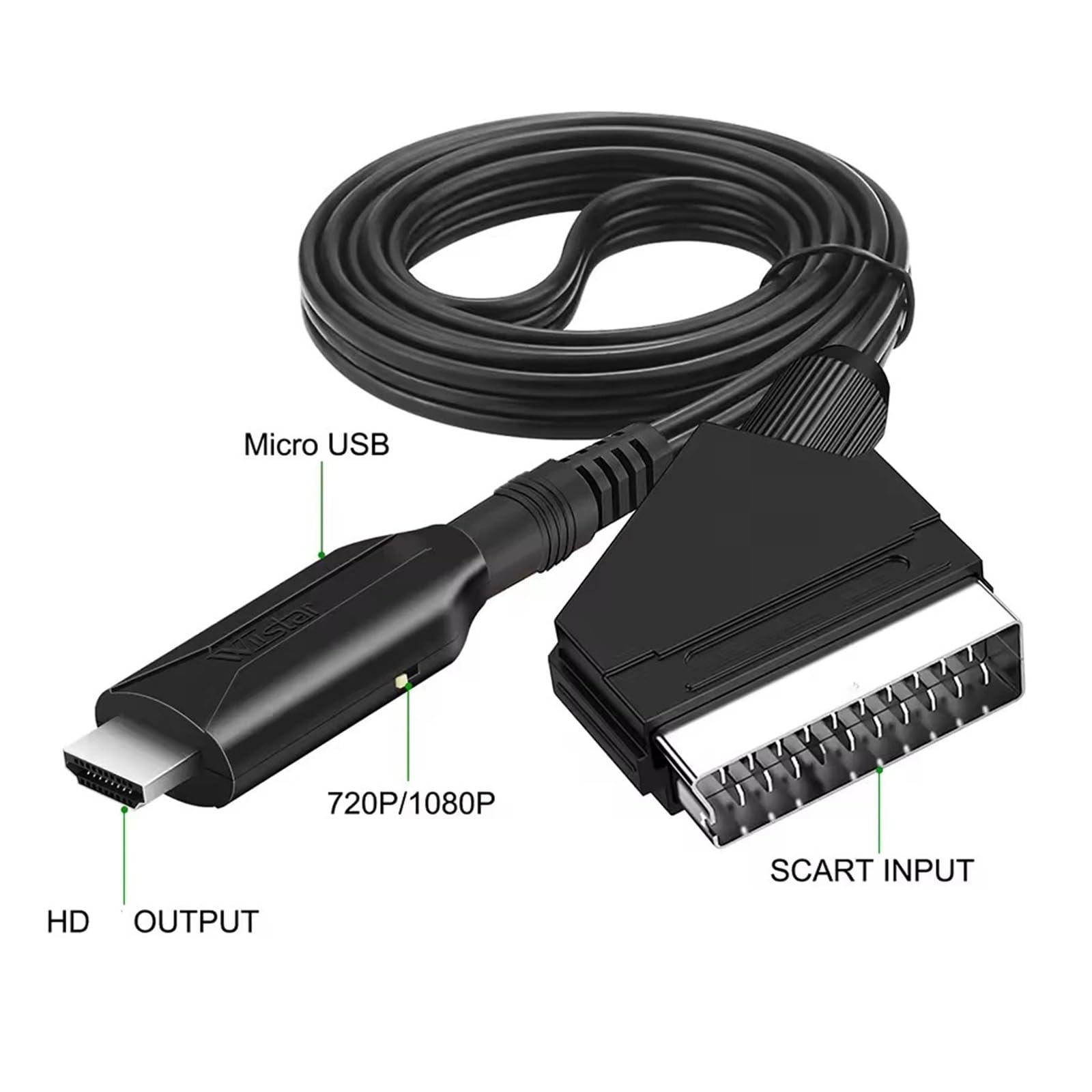 Kabel Konverter SCART ke HDMI, - Scart To Hdmi ulasan dan harga