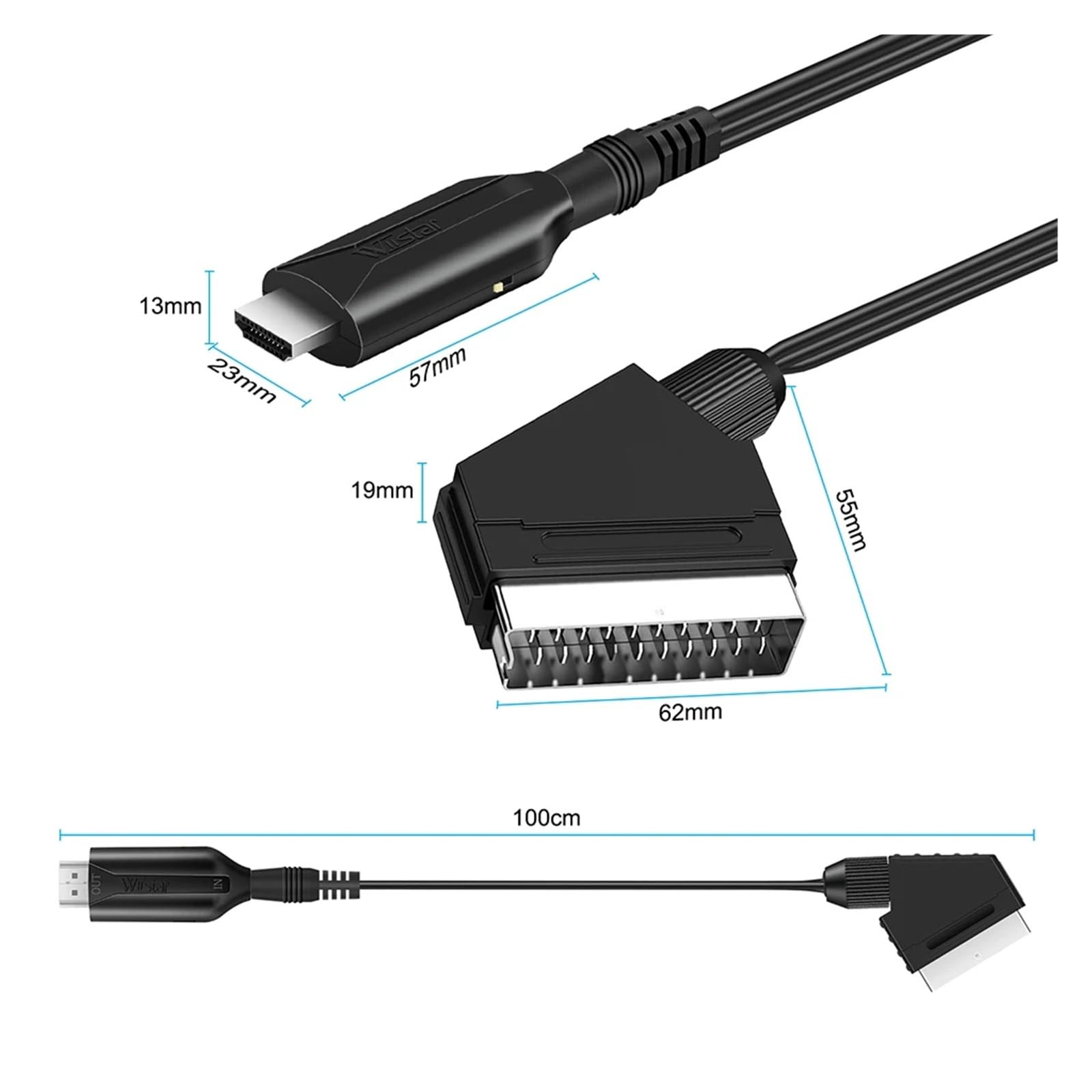 Kabel Konverter SCART ke HDMI, - Scart To Hdmi ulasan dan harga