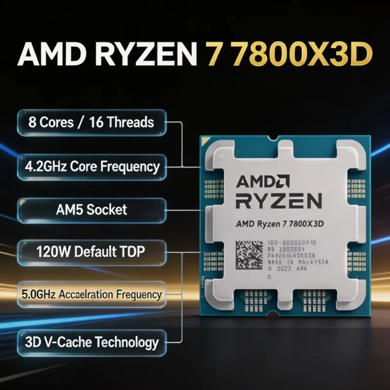 AMD Ryzen 7 7800X3D, CPU Kompu - Amd Cpu Ryzen 7 ulasan dan harga