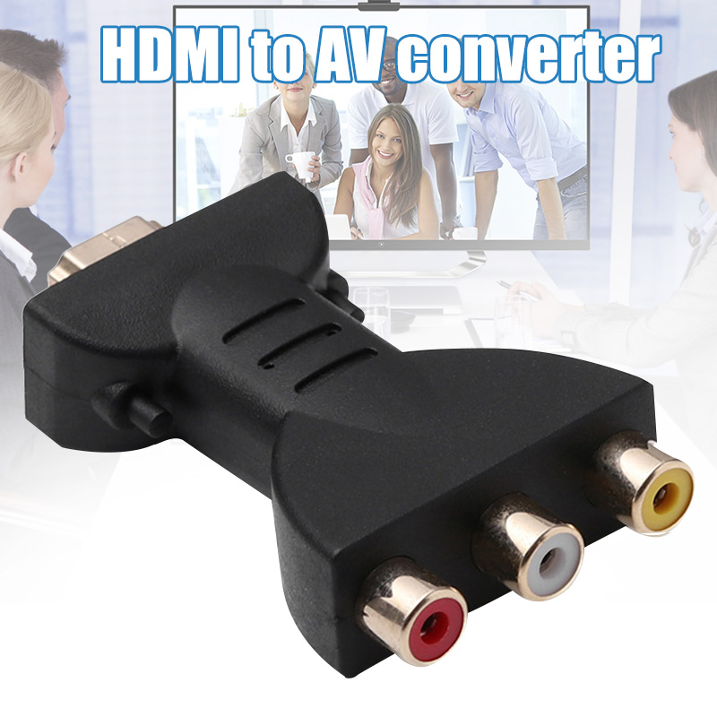 HDMI To AV Converter 3 RCA Ful - Scart To Hdmi ulasan dan harga