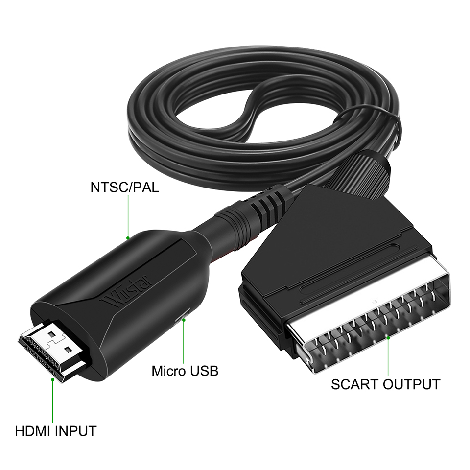 Kabel Adaptor Konverter Kelas  - Scart To Hdmi ulasan dan harga