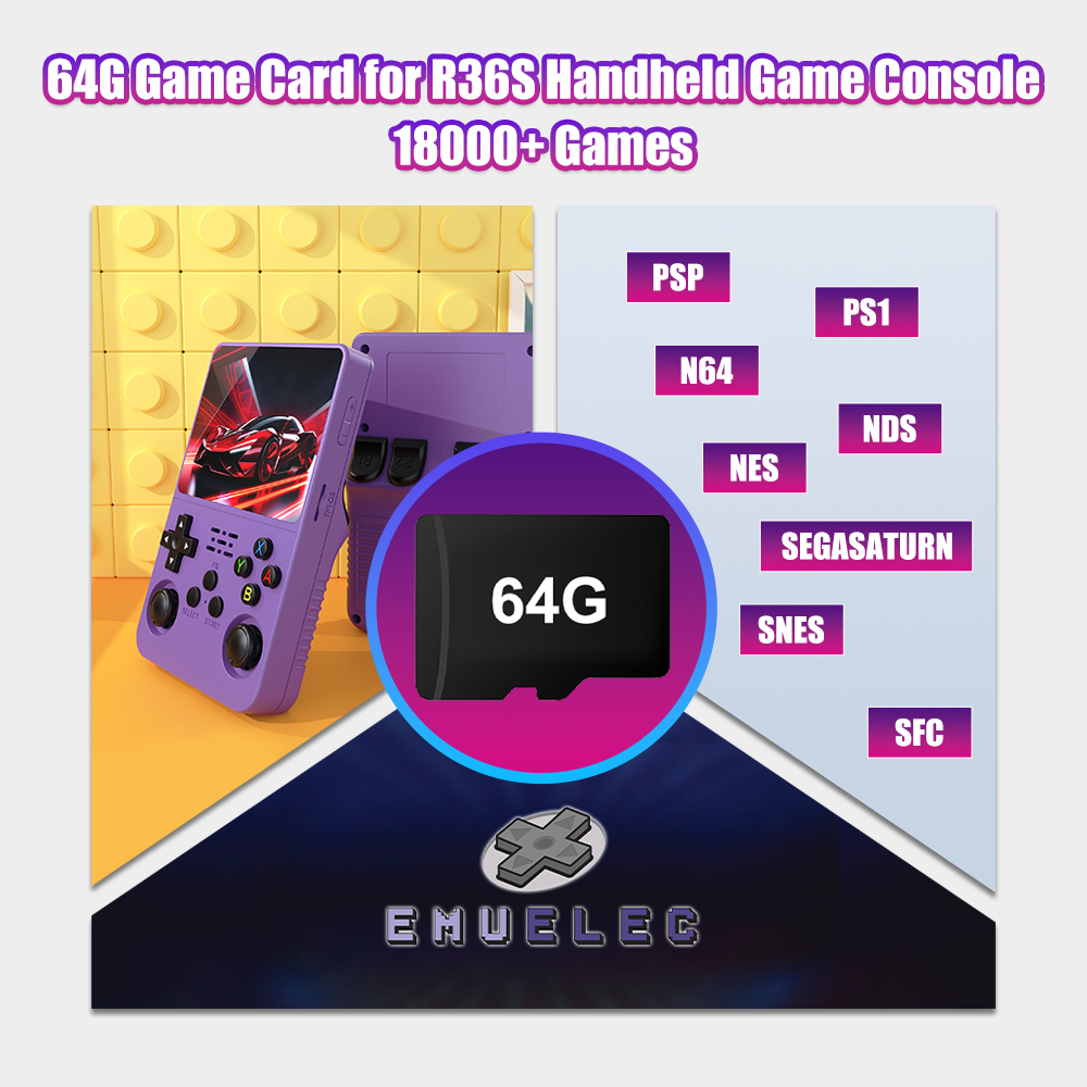 Kartu TF Game 64G untuk Konsol - Retro Gaming Console Handheld ulasan dan harga
