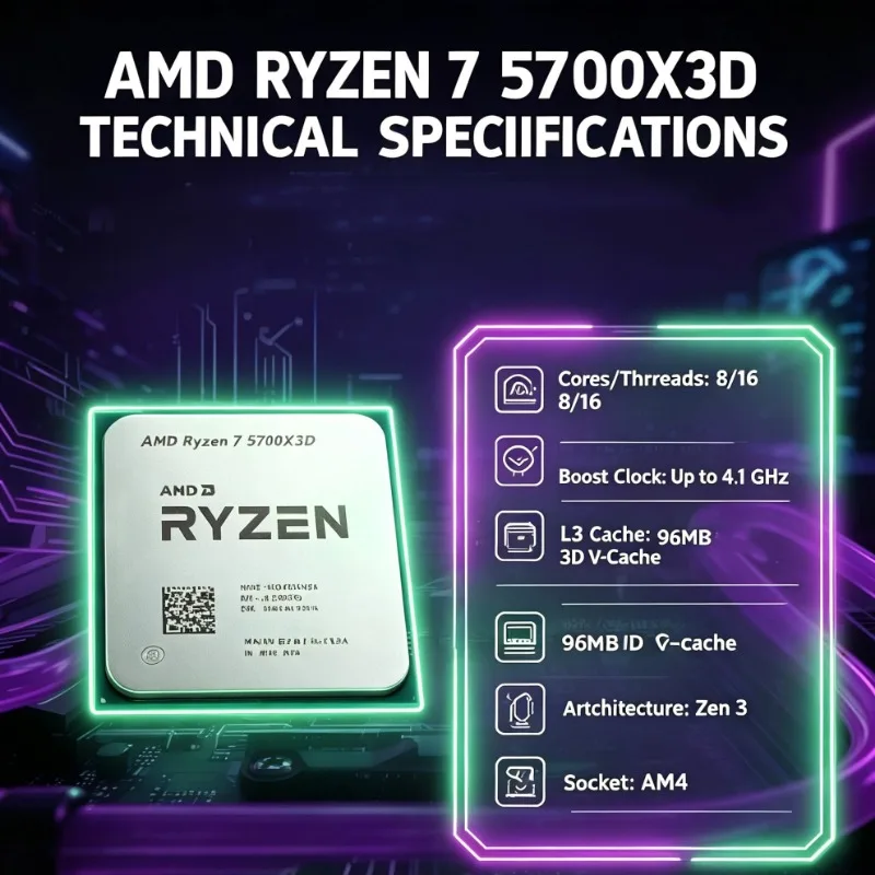 AMD Ryzen 7 5700X3D, CPU untuk - Amd Cpu Ryzen 7 ulasan dan harga