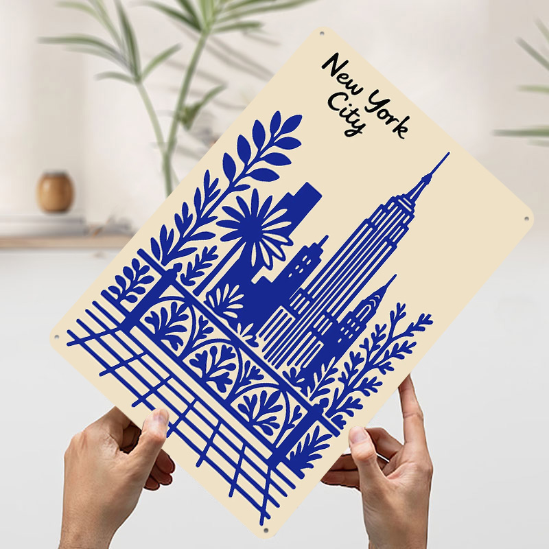 Poster Biru Kota New York, Pap - Retro Gaming At ulasan dan harga