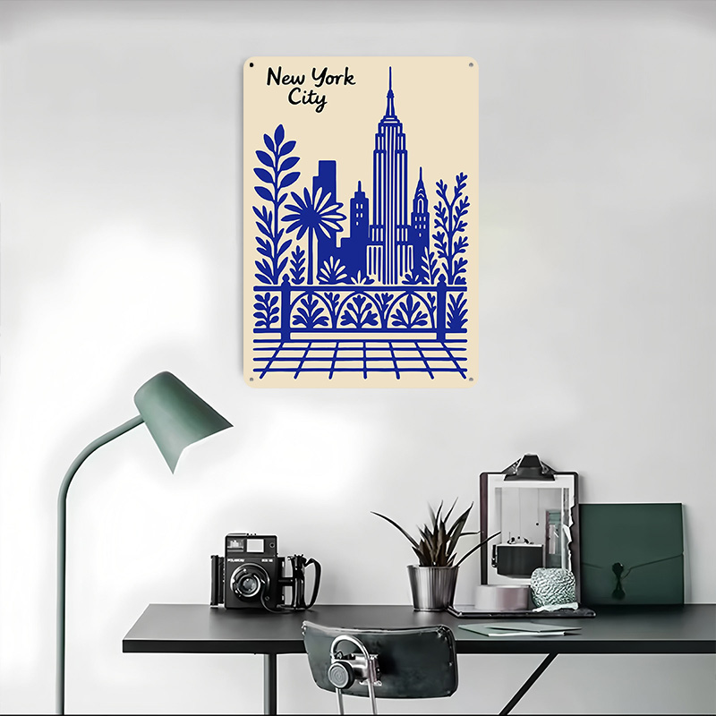 Poster Biru Kota New York, Pap - Retro Gaming At ulasan dan harga