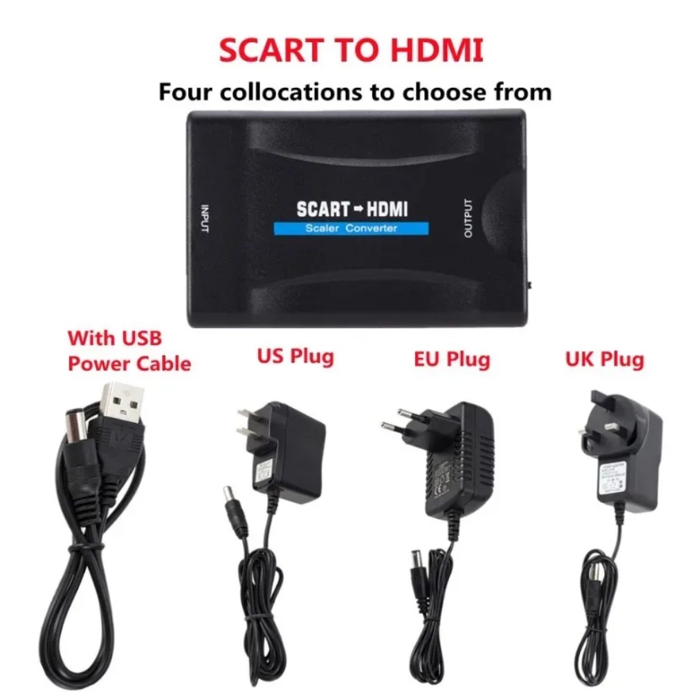 BGGQGG 1080P SCART ke HDMI, ad - Scart To Hdmi ulasan dan harga