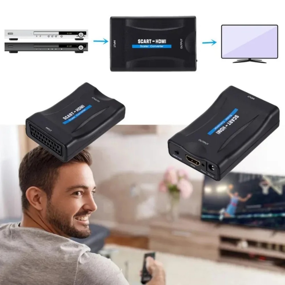 BGGQGG 1080P SCART ke HDMI, ad - Scart To Hdmi ulasan dan harga