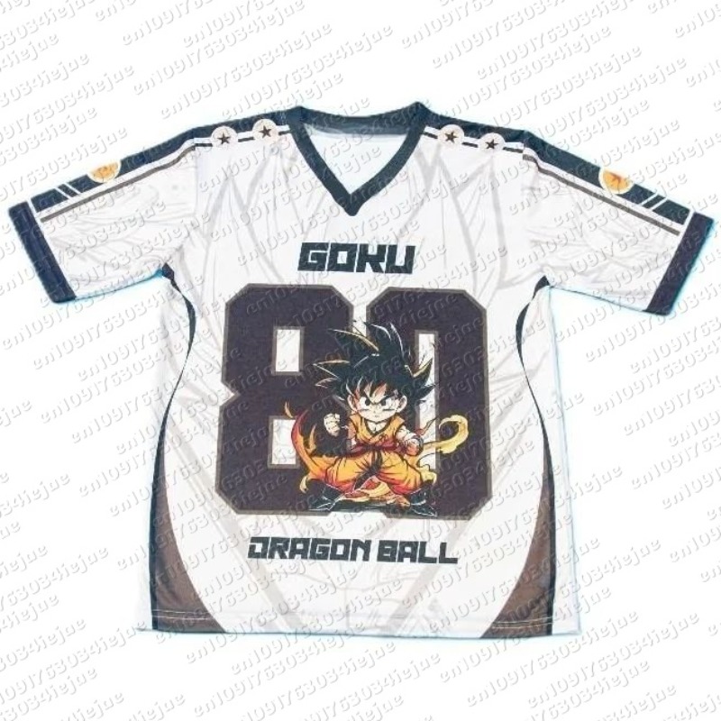Kaos V-Neck Dragon Ball Kid Go - Retro Gaming Jersey ulasan dan harga