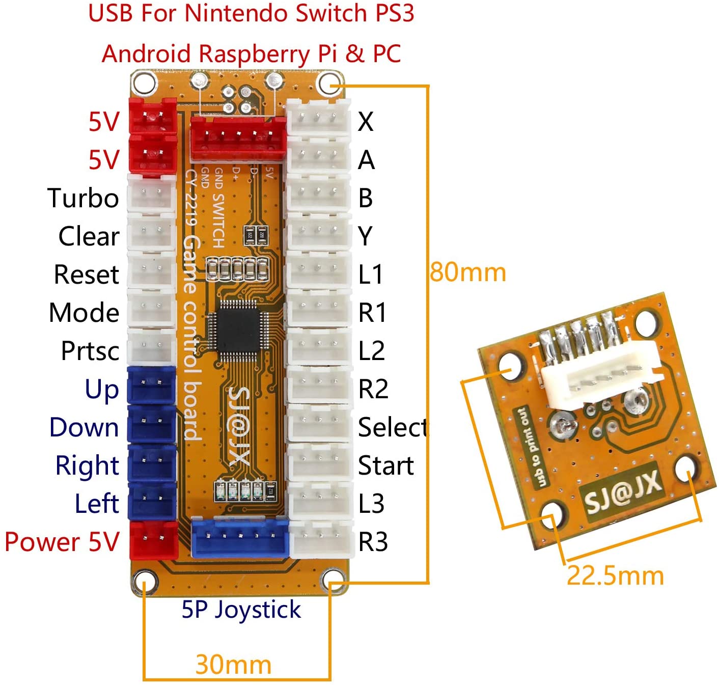 5 in 1 Zero Delay USB Encoder  - Raspberry Pi Retropie ulasan dan harga