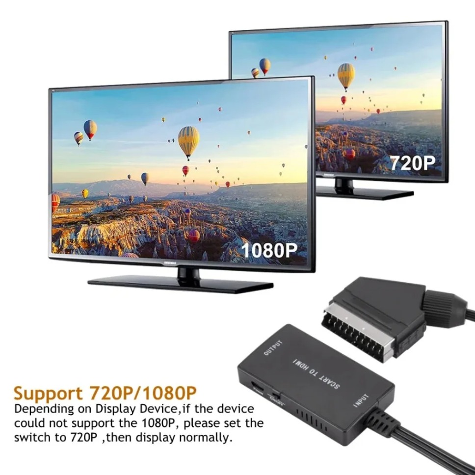 Konverter Kompatibel dengan HD - Scart To Hdmi ulasan dan harga